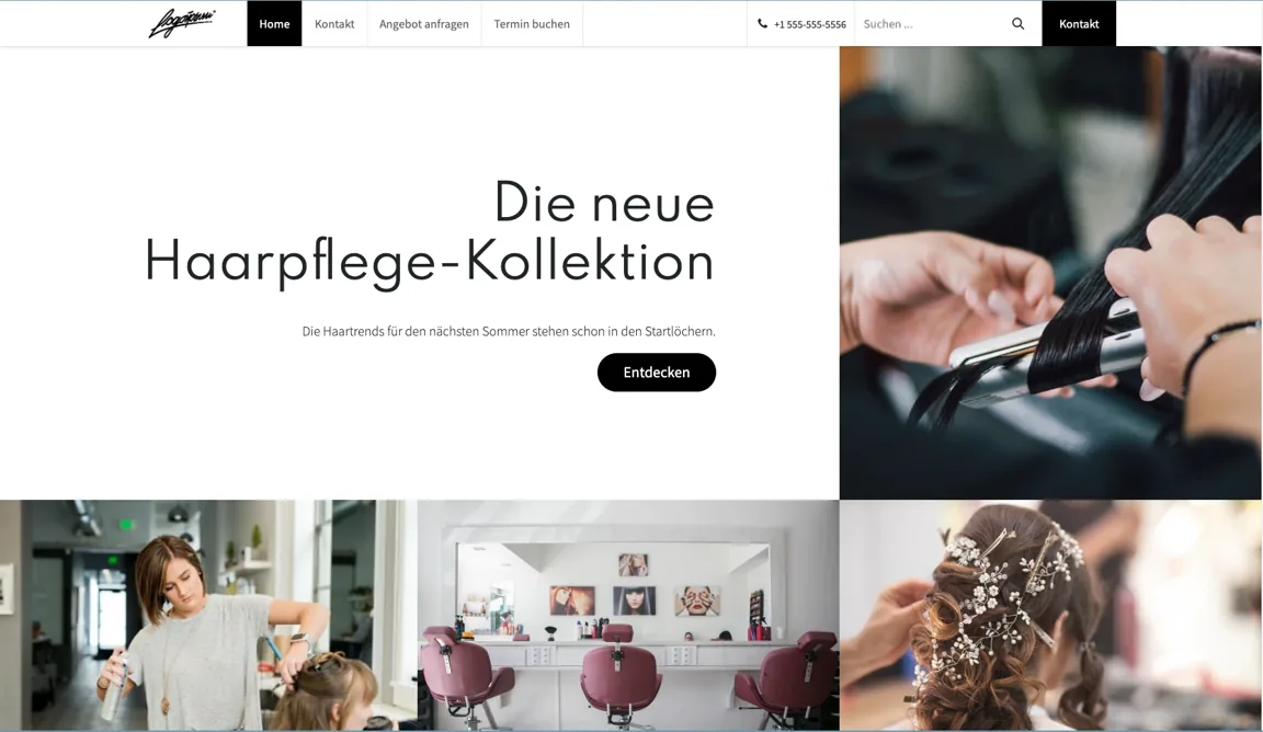 Vorschau des Website-Templates für Friseur & Beauty